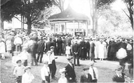 Pittsfield Dustin Park Green Bandstand With Prople.jpg